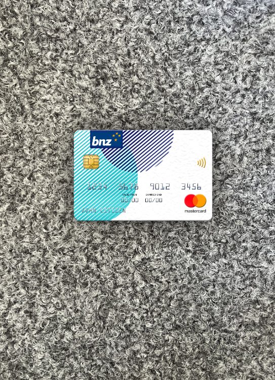 Download New Zealand BNZ Greymouth Bank mastercard photolook front Photoshop template